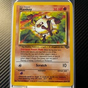 MANKEY #55/64 1999 JUNGLE UNLIMITED SET POKEMON TCG WOTC - VINTAGE - MINT!